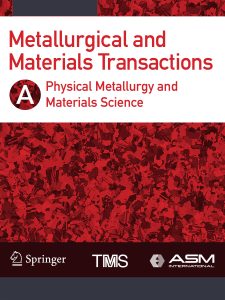 Metallurgical and Materials Transactions A cover