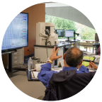 Man seated in on-site classroom environment